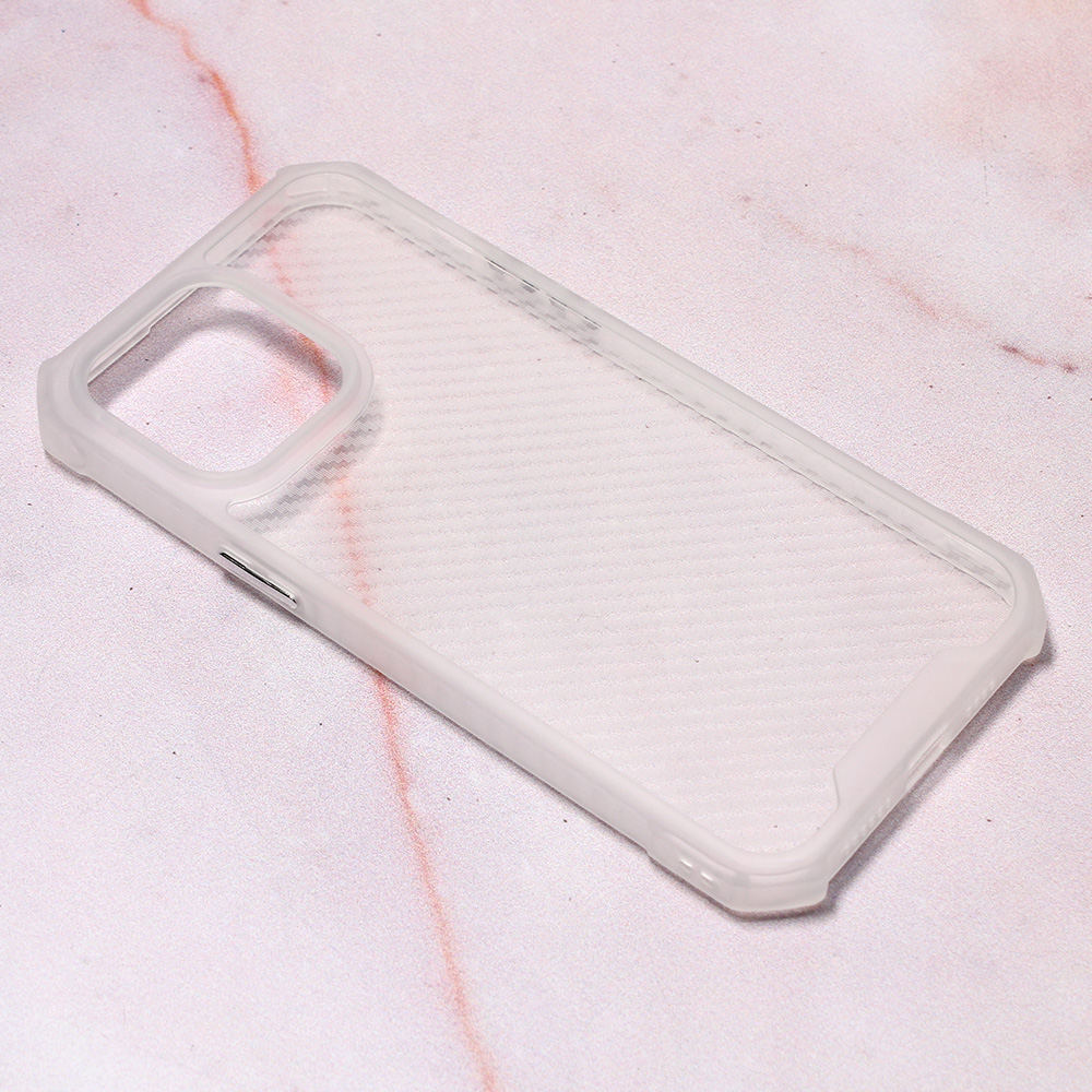 Maska/Futrola Carbon Crystal za iPhone 14 Pro Max 6.7 bela