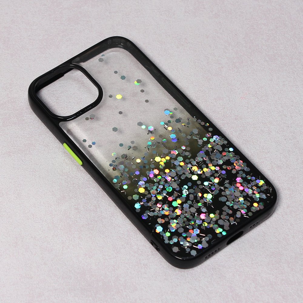 Maska/Futrola Frame Glitter za iPhone 14 6.1 crna