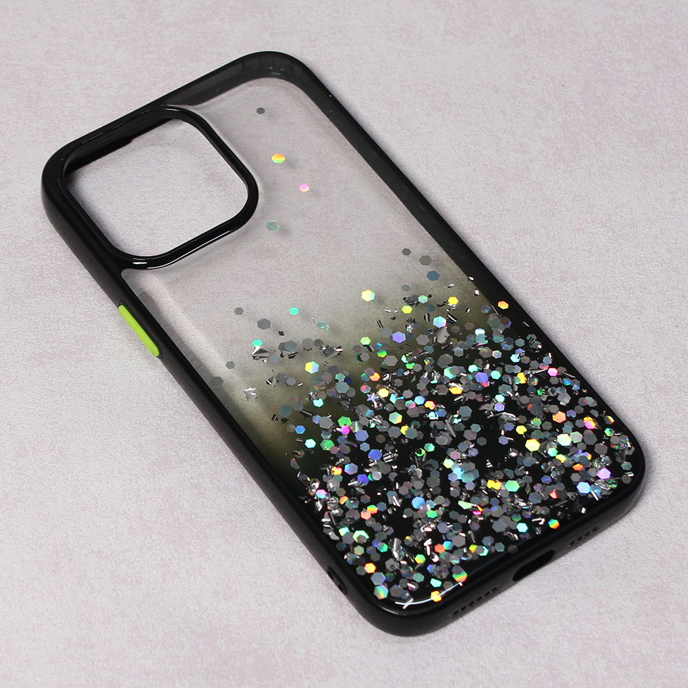 Maska/Futrola Frame Glitter za iPhone 14 Pro Max 6.7 crna