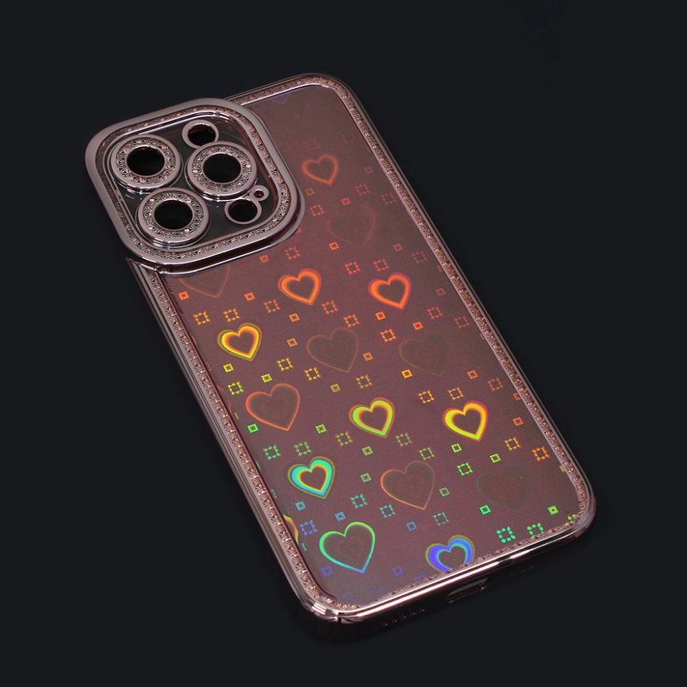 Maska/Futrola Heart IMD za iPhone 13 Pro 6.1 roze