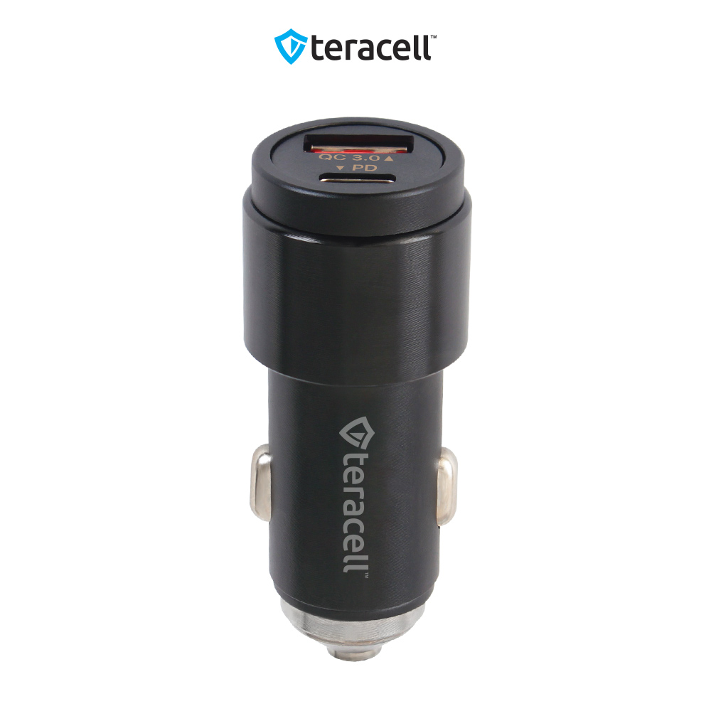 Auto punjac Teracell Evolution TC-11 PD 22.5W + USB QC3.0 20W, 45W (total) sa Lightning kablom crni - Image 2