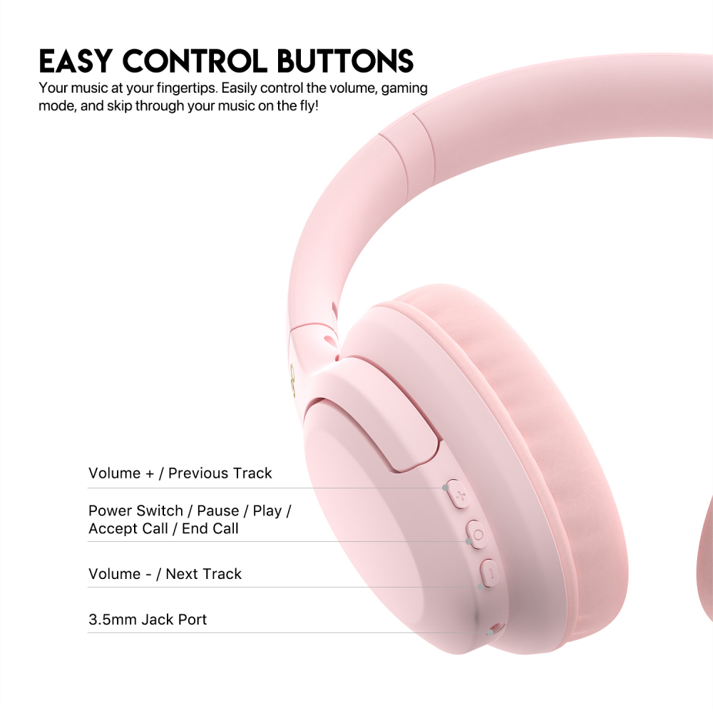Bluetooth slusalice Fantech GO Vibe WH05 pink - Image 6