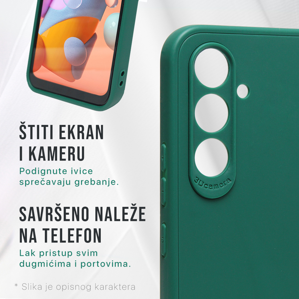 Maska/Futrola 3D Camera za Samsung A156B Galaxy A15 5G zelena - Image 4