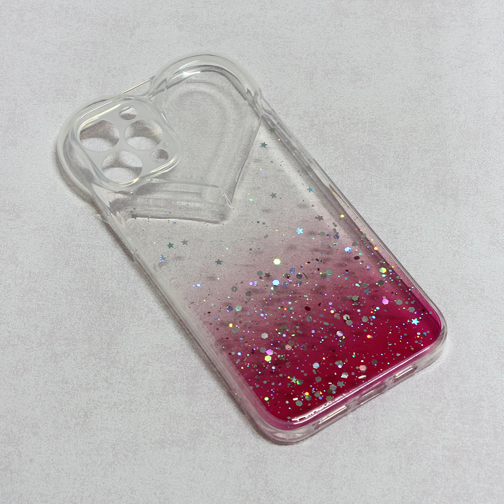 Maska/Futrola Heart Glitter za iPhone 12 Pro Max 6.7 pink