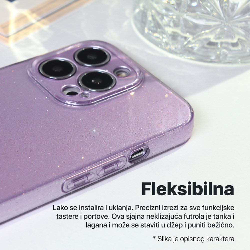 Maska/Futrola Sparkle Dust za Samsung A156B Galaxy A15 5G bordo - Image 4