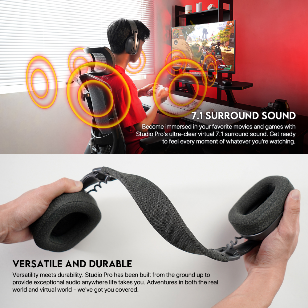 Bluetooth slusalice Fantech WHG03 PRO Studio Pro bele - Image 9
