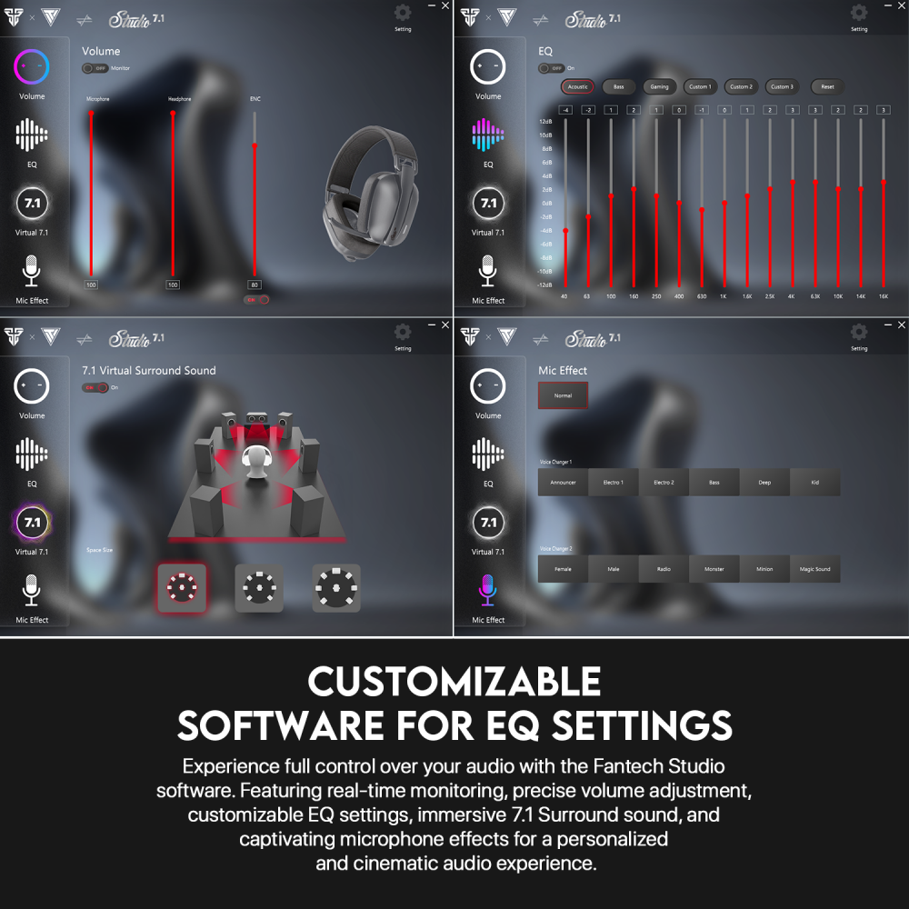Bluetooth slusalice Fantech WHG03 PRO Studio Pro bele - Image 14