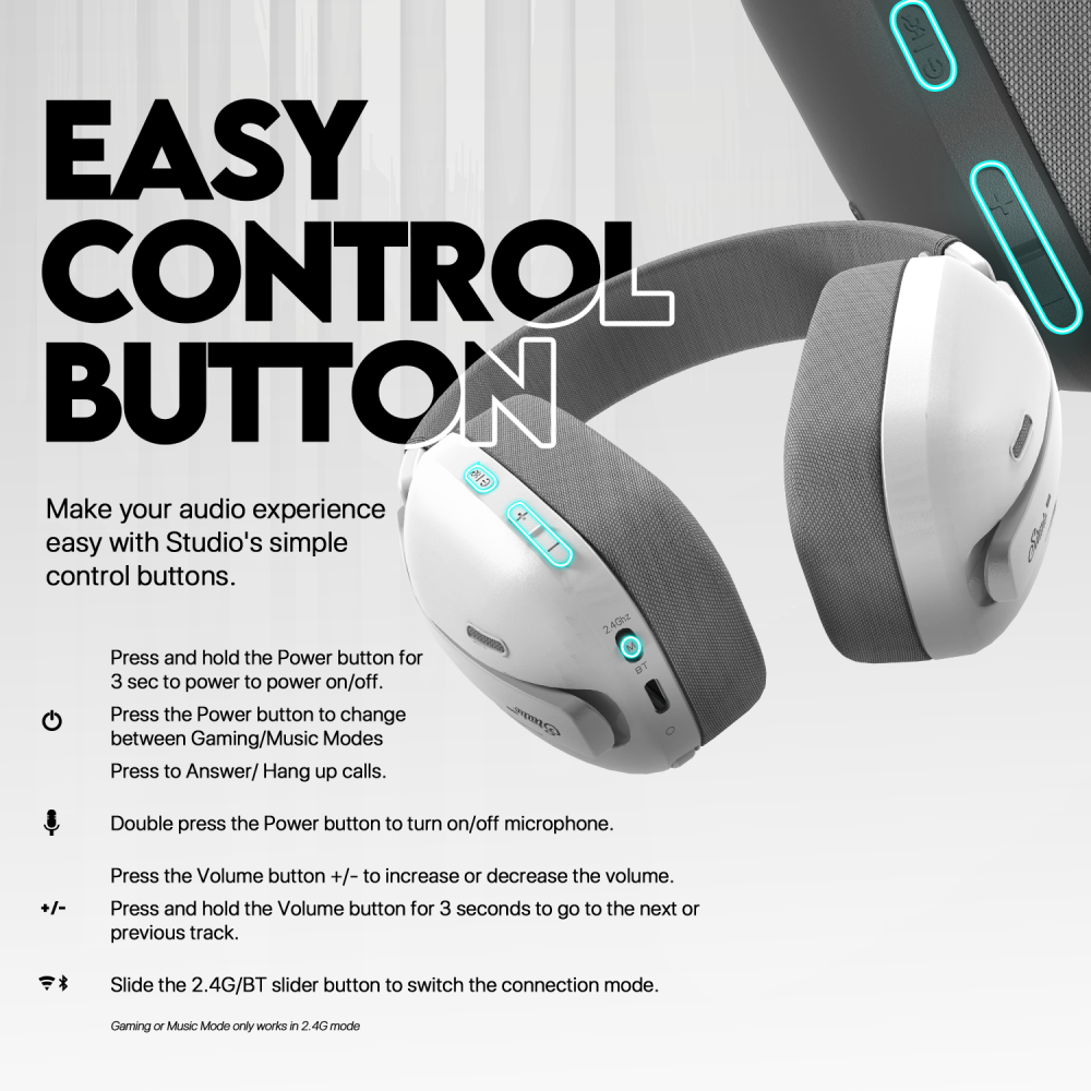 Bluetooth slusalice Fantech WHG03 PRO Studio Pro bele - Image 15