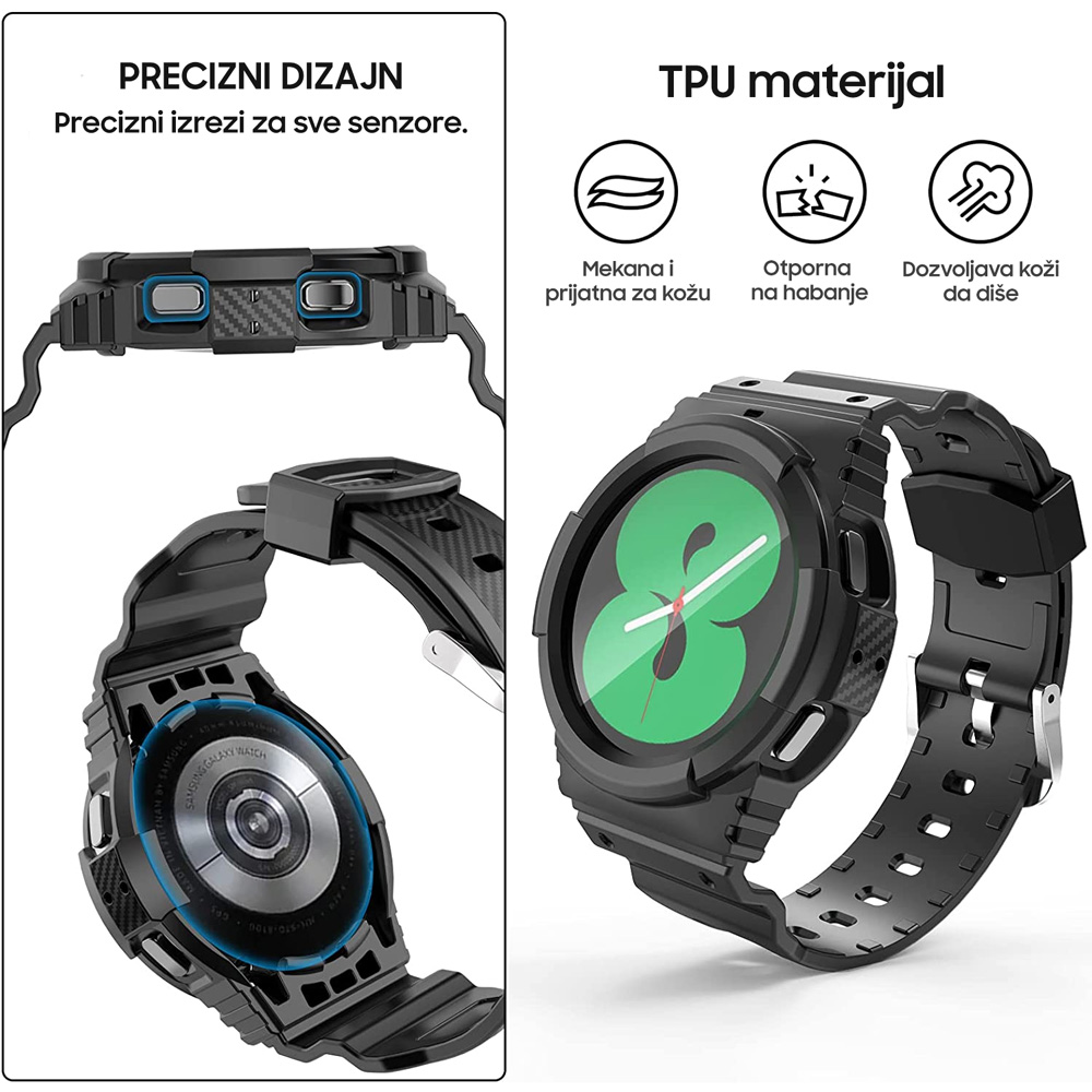 Narukvica protect za smart watch Samsung 4, 5 22mm crna - Image 4