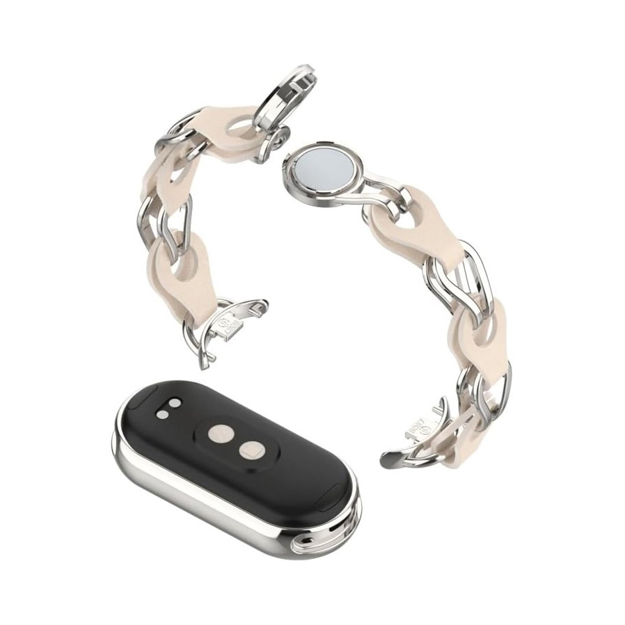 Narukvica za smart watch Xiaomi Mi Band M8/M9 metalna krem - Image 5