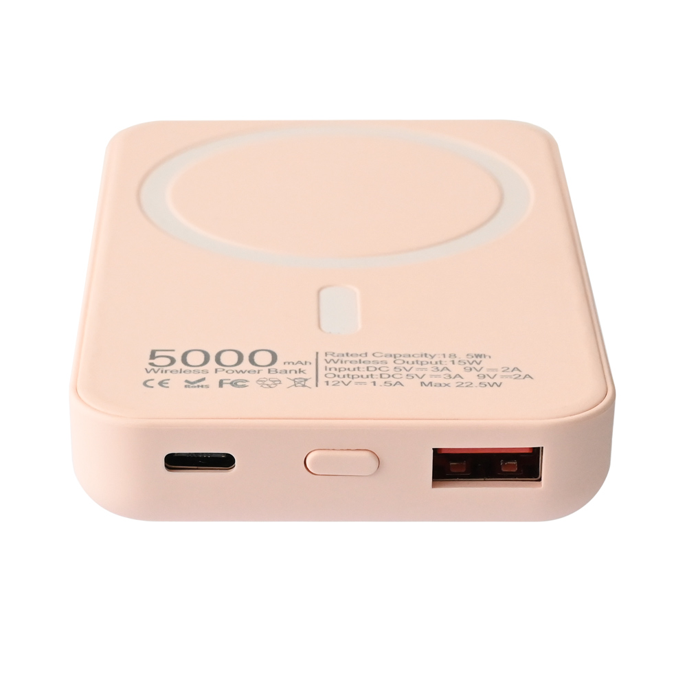 Power bank prenosiva baterija Magsafe PD 5000 mAh roze - Image 2
