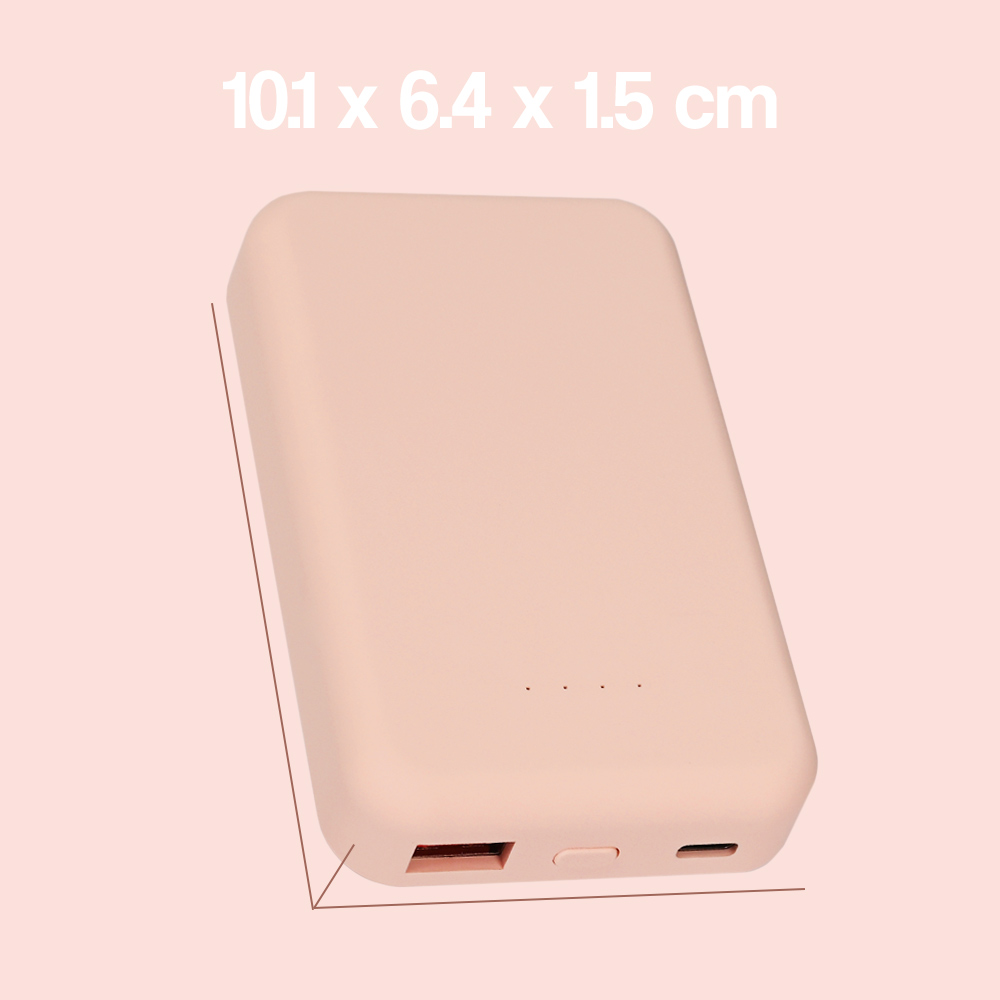 Power bank prenosiva baterija Magsafe PD 5000 mAh roze - Image 4