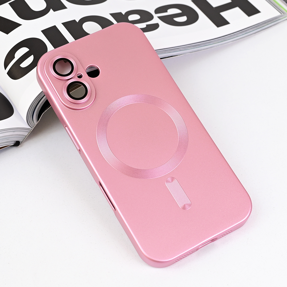 Maska/Futrola Magsafe Chrome za iPhone 16 6.1 roze