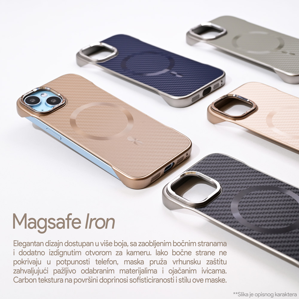 Maska/Futrola Magsafe Carbon za iPhone 16 6.1 crna - Image 2