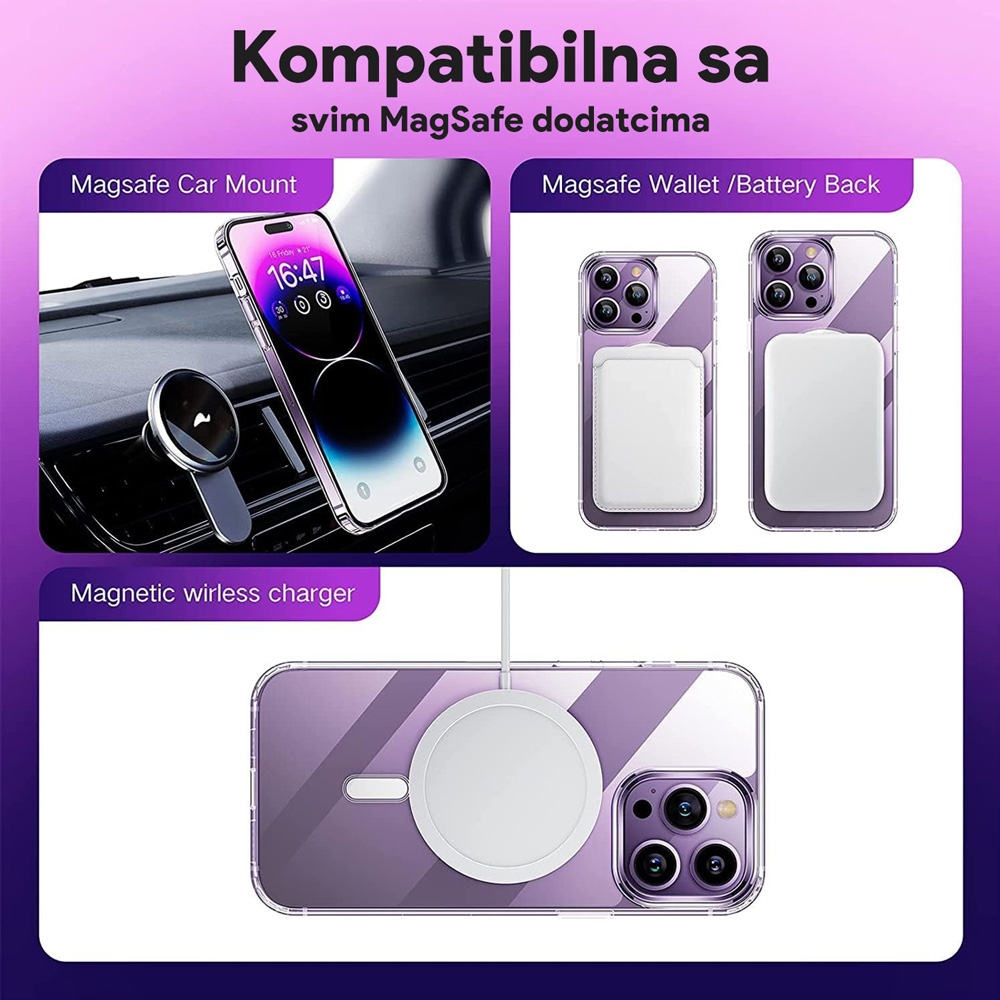 Maska/Futrola Magsafe za iPhone 14 Pro Max 6.7 transparent (IC) - Image 2
