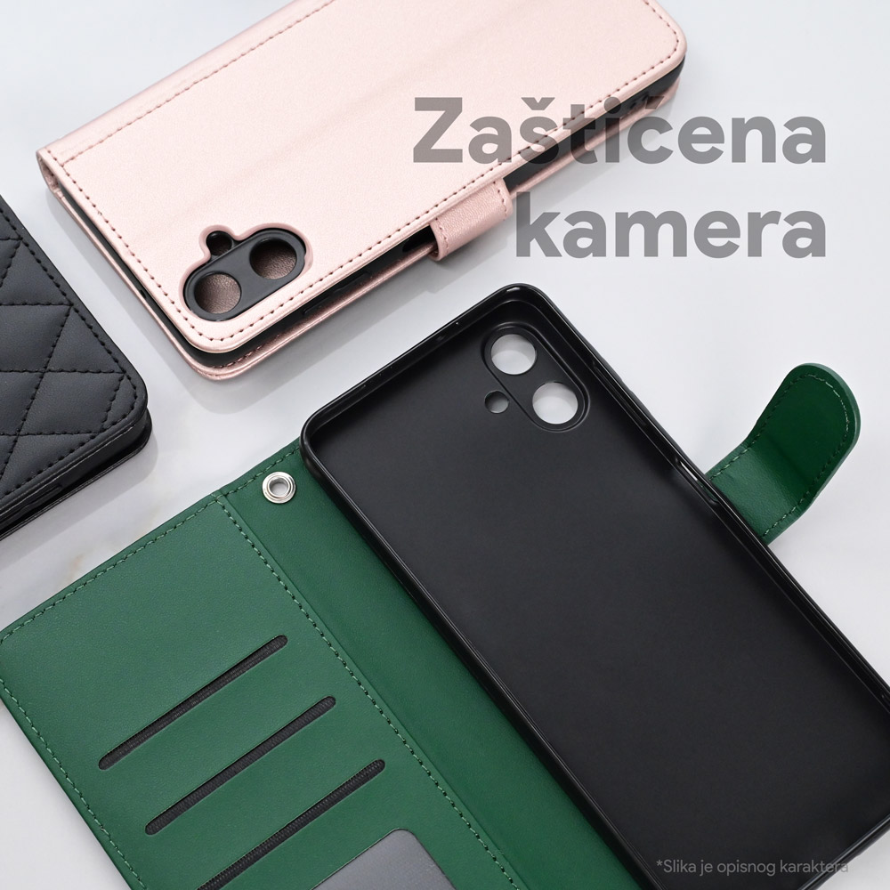 Maska/Futrola Wallet Romb za Samsung A156B Galaxy A15G 5G crna - Image 2