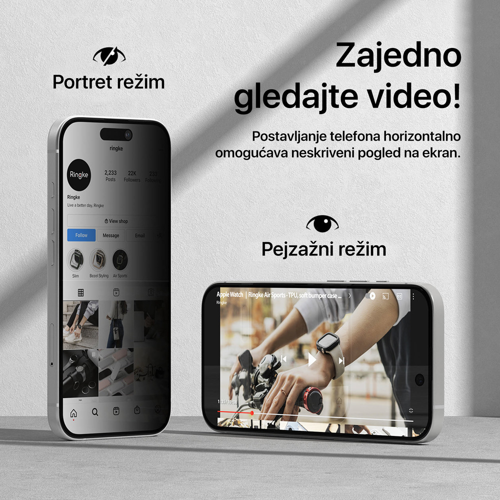 Zastitno staklo Tempered Glass Privacy Teracell Titan 2.5D za iPhone 13/13 Pro/14/16e/17e 6.1 crni - Image 7