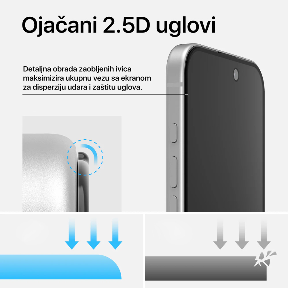 Zastitno staklo Tempered glass Teracell Titan 2.5D za Xiaomi Redmi Note 12 Pro 5G (EU) crni - Image 7