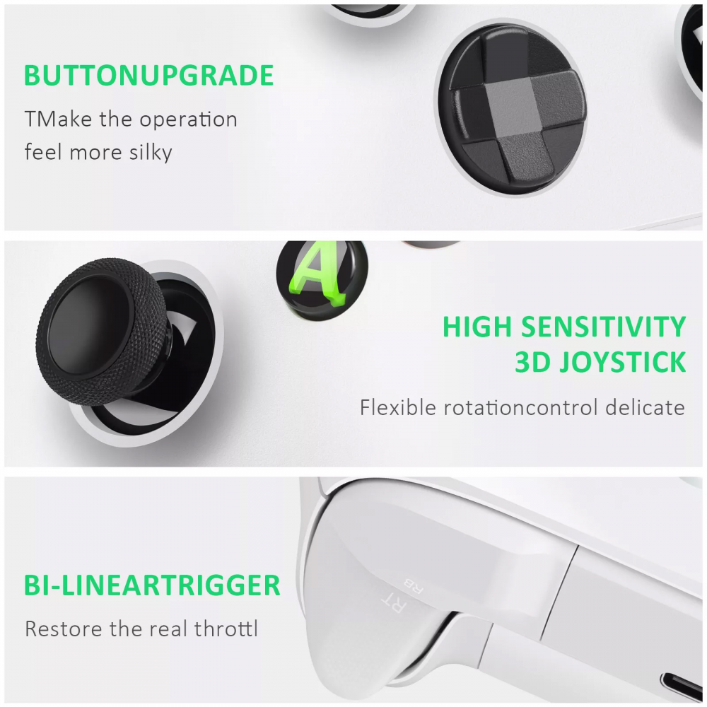 Joypad WIFI kontroler za XBOX One, XBOX X series, PC Windows, PS 3 beli - Image 13