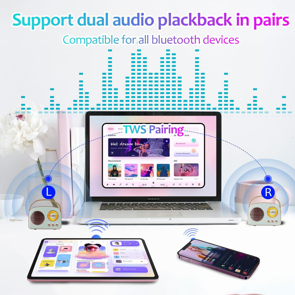 Bluetooth zvucnik T20 PLUS beli - Image 4