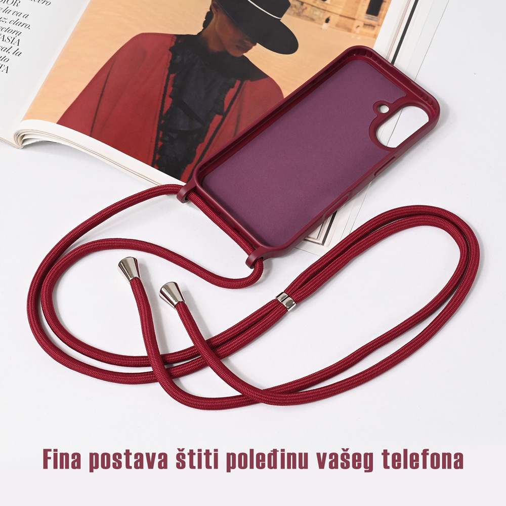 Maska/Futrola Crossbody za iPhone 16 6.1 roze - Image 3