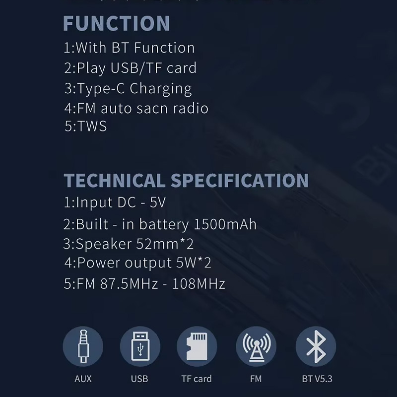 Bluetooth zvucnik WS-X65 crveni - Image 9