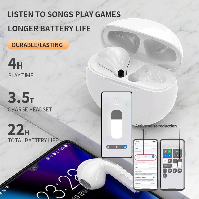 Bluetooth slusalice Airpods T-phox Pro pink HQ - Image 5
