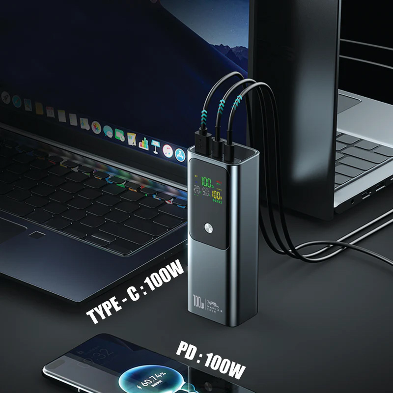 Power bank prenosiva baterija Oxpower PD100W 20000mAh crna - Image 4