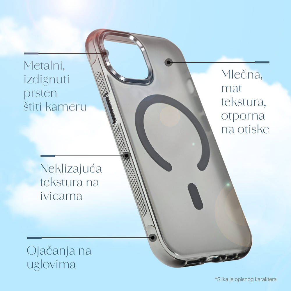Maska/Futrola Magsafe Glow za iPhone 17 6.3 crna - Image 2