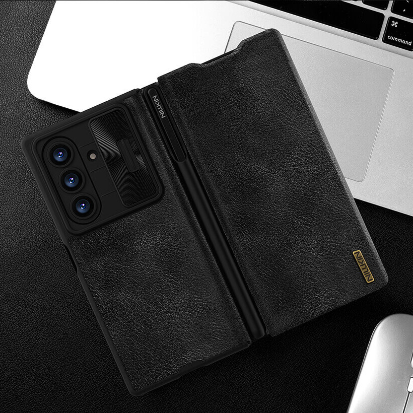Maska/Futrola Nillkin Qin Pro Leather za Samsung F966B Galaxy Z Fold 7 crna (with pen) - Image 10