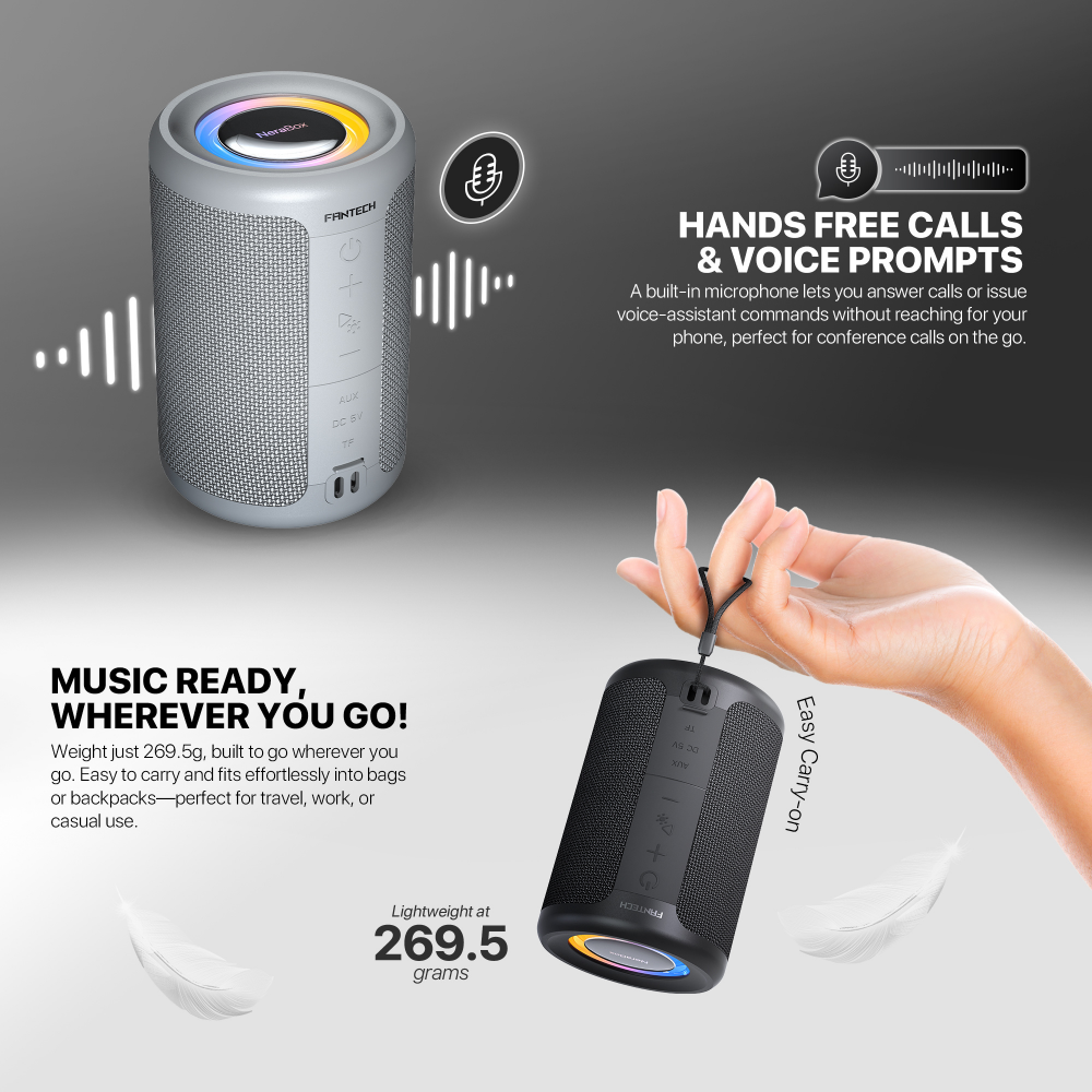 Bluetooth zvucnik Fantech BS154 NeraBox sivi - Image 10