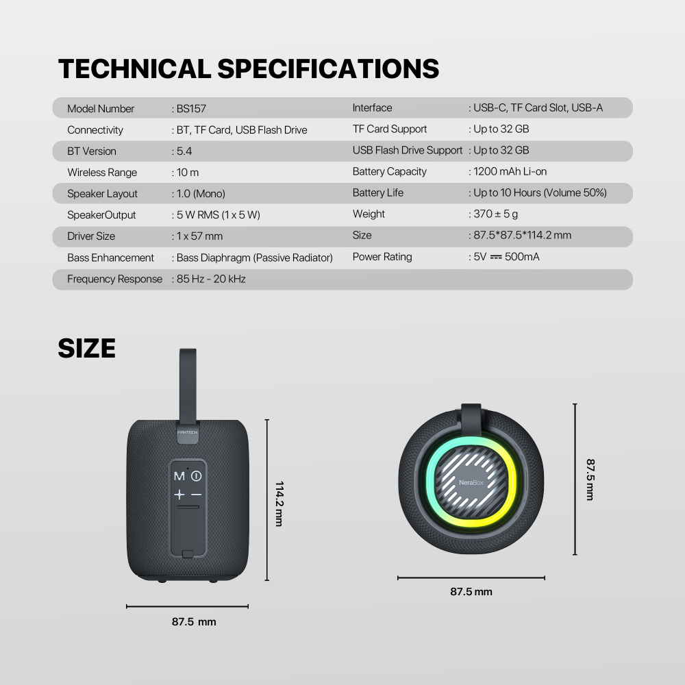 Bluetooth zvucnik Fantech BS157 NeraBox crni - Image 12