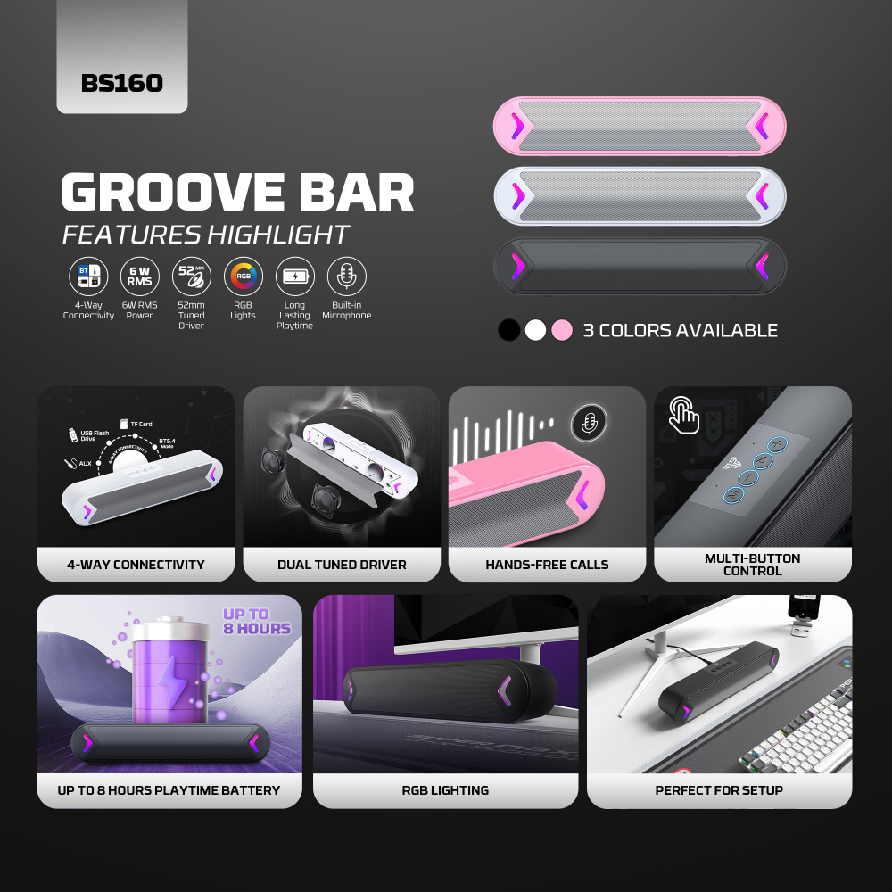 Bluetooth zvucnik Fantech BS160 GROOVE BAR beli - Image 3