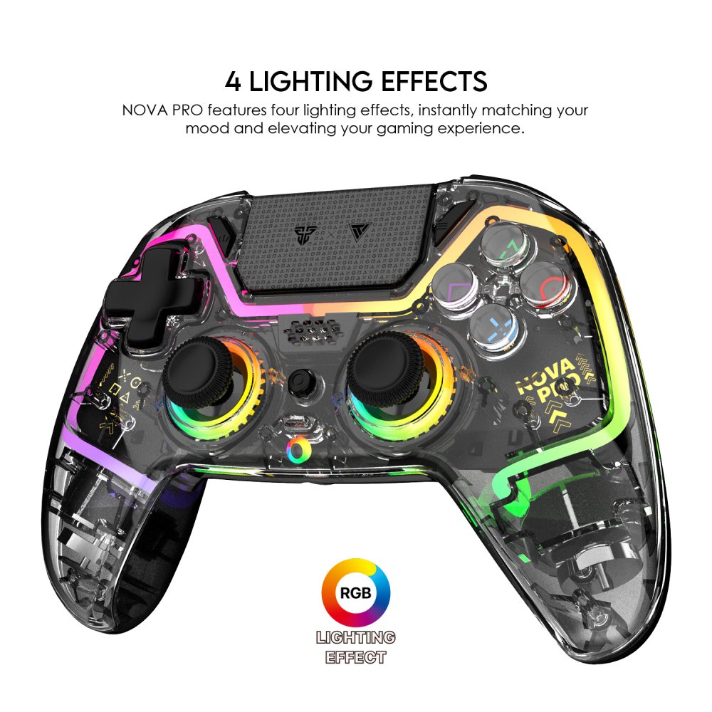 Joypad wireless Fantech WGP14V2 NOVA PRO multiplatform RGB CLEAR crni - Image 9