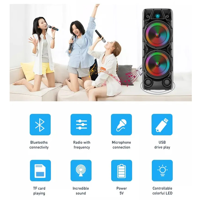 Bluetooth zvucnik ZQS-8210 2x8" - Image 8
