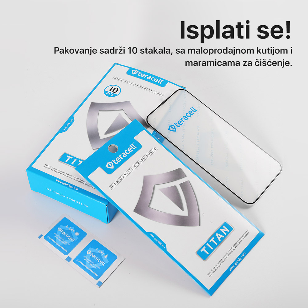 Zastitno staklo Tempered glass Teracell Titan 2.5D 10u1 za Samsung A576B Galaxy A57 5G crni - Image 3
