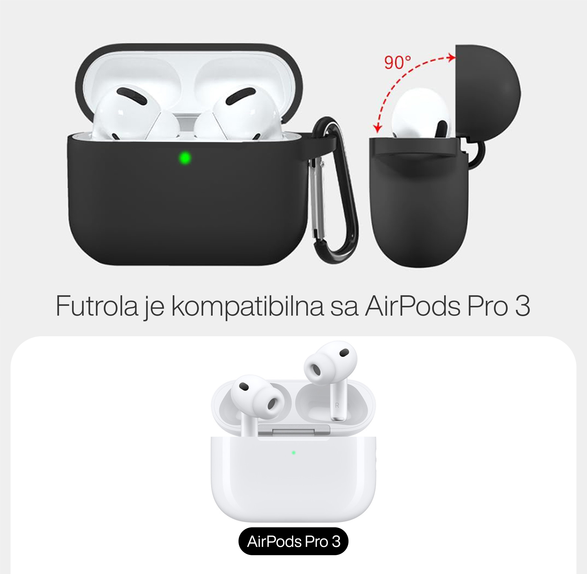 Maska/Futrola za Airpods Pro 3 zelena - Image 2