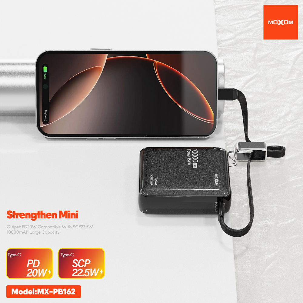 Power Bank Moxom MX-PB162 Mini Cookie PD20W + SCP22.5W 10000mAh bez - Image 2
