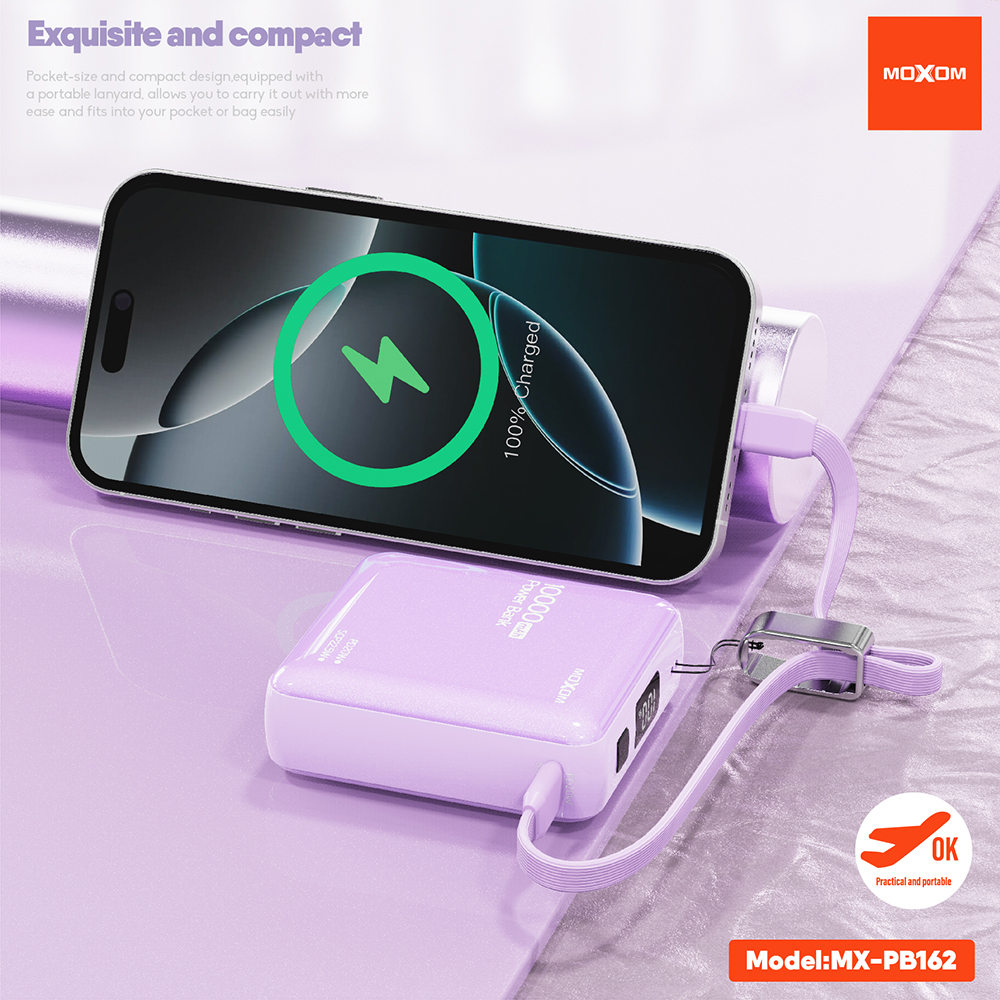 Power Bank Moxom MX-PB162 Mini Cookie PD20W + SCP22.5W 10000mAh bez - Image 3