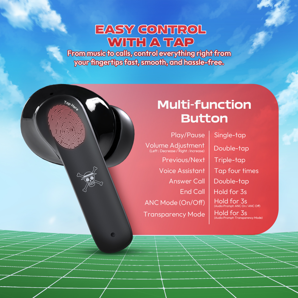 Slusalice Wireless Fantech FT20 OP Groove ANC ONE PIECE - LUFFY - Image 9