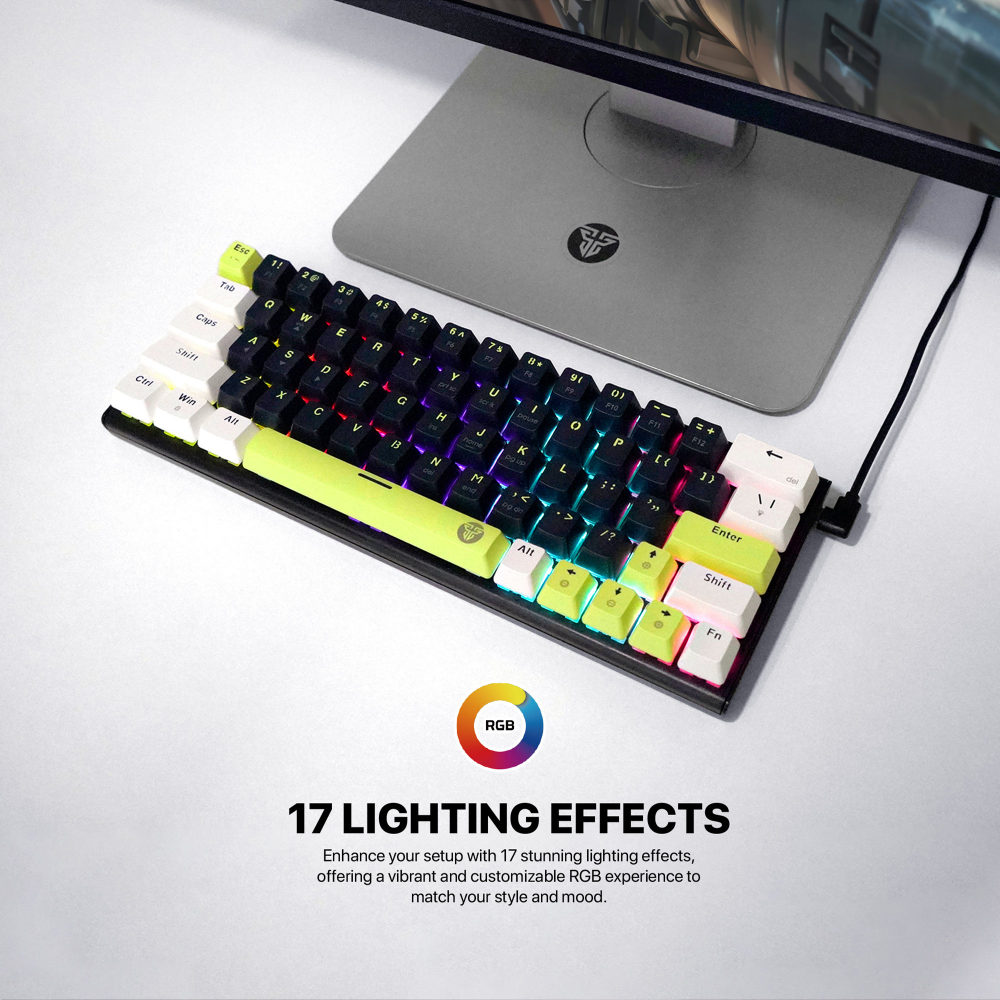 Tastatura Mehanicka Gaming Fantech MK874V2 RGB Atom 63 Mori White (taro switch) - Image 5