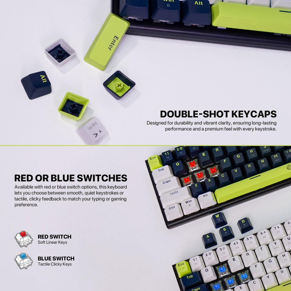 Tastatura Mehanicka Gaming Fantech MK874V2 RGB Atom 63 Mori White (taro switch) - Image 7