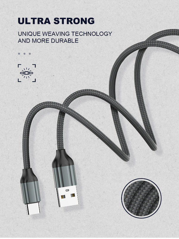 Data kabl LDNIO LS432 iPhone lightning sivi 2m - Image 6