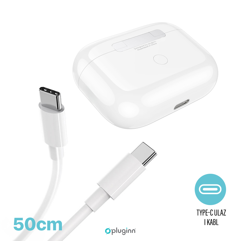Bluetooth slusalice Pluginn Airbuds Plus bele - Image 4